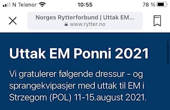 Ny rytter fra Skedsmo til EM dressur!
