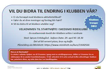 Bli med på å utvikle Skedsmo Rideklubb!
