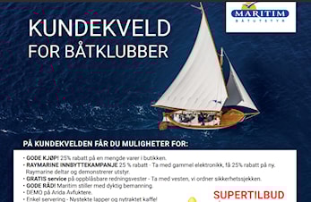 Klubbkveld på Maritim14.10.25 kl17-19