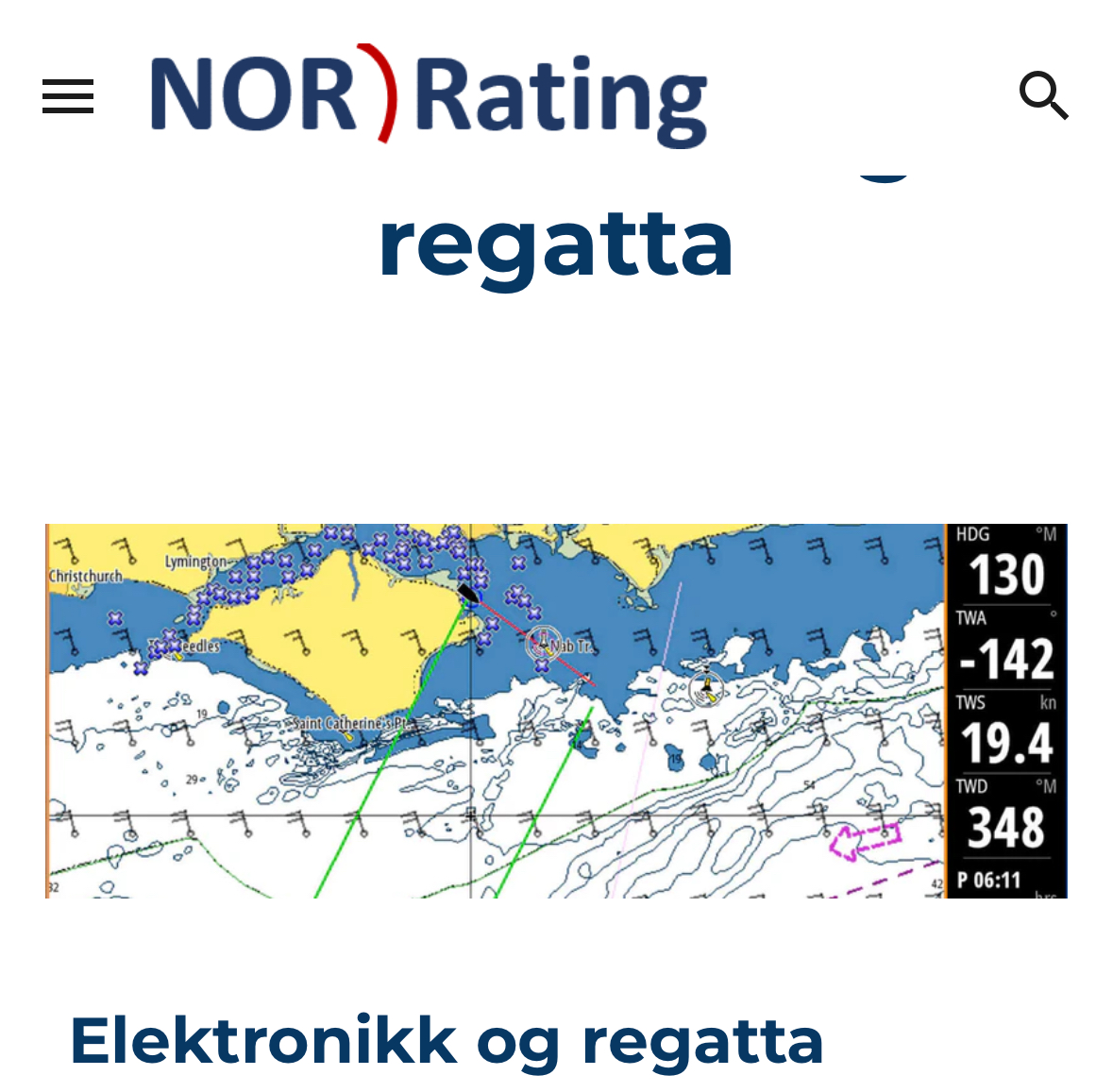 Elektronikk og Regatta - seminar fra Norrating