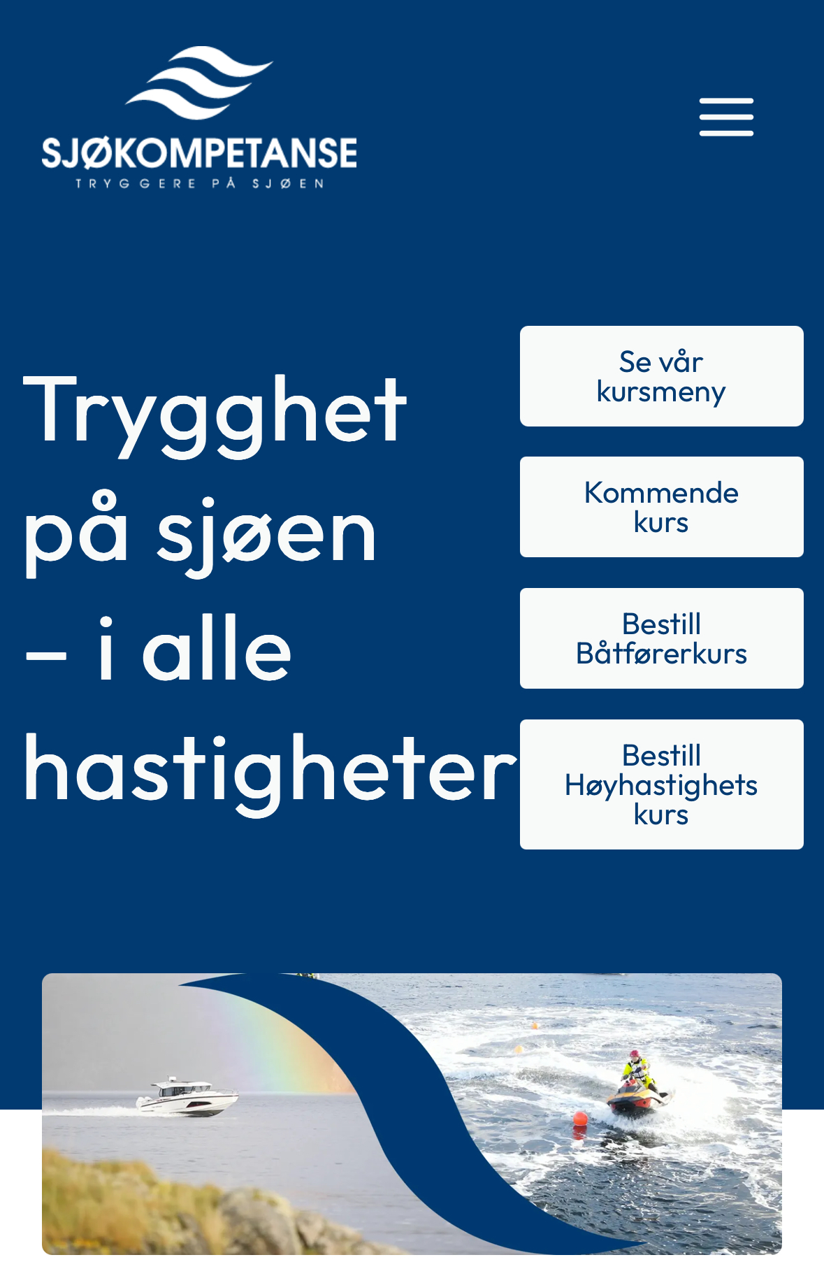 Sjøkompetanse, lokalt selskap som tilbyr bl.a Båtførerprøven og Høyhastighetskurs