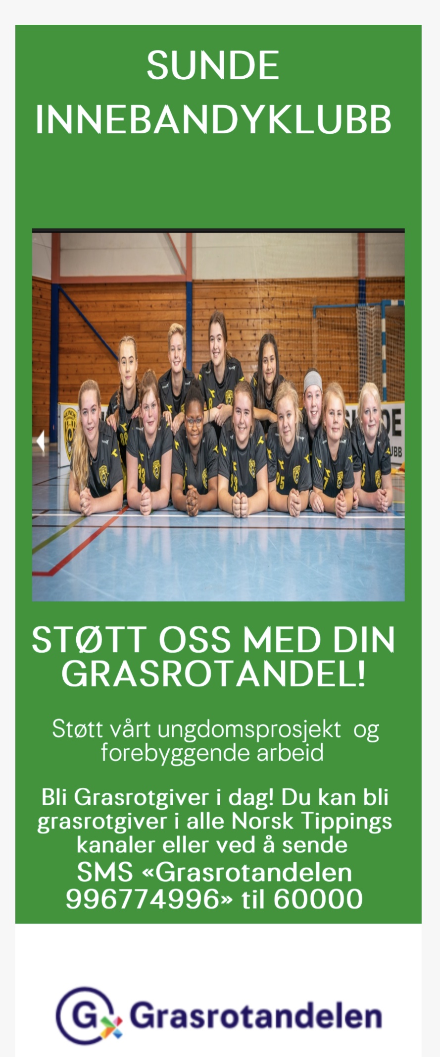 Vil du bli vår støttespiller?