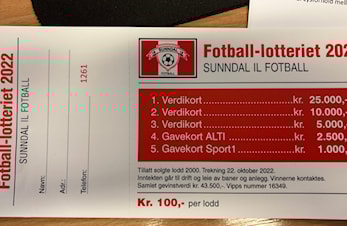 Fotballotteriet 2022 rulles ut