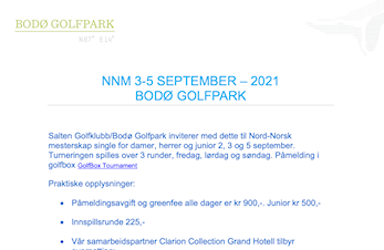 Invitasjon Nord-Norsk Mesterskap