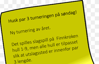 Par 3 turnering søndag 12. juni