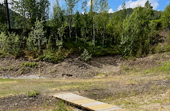 Ny bro over elvedalen på hull 5/14