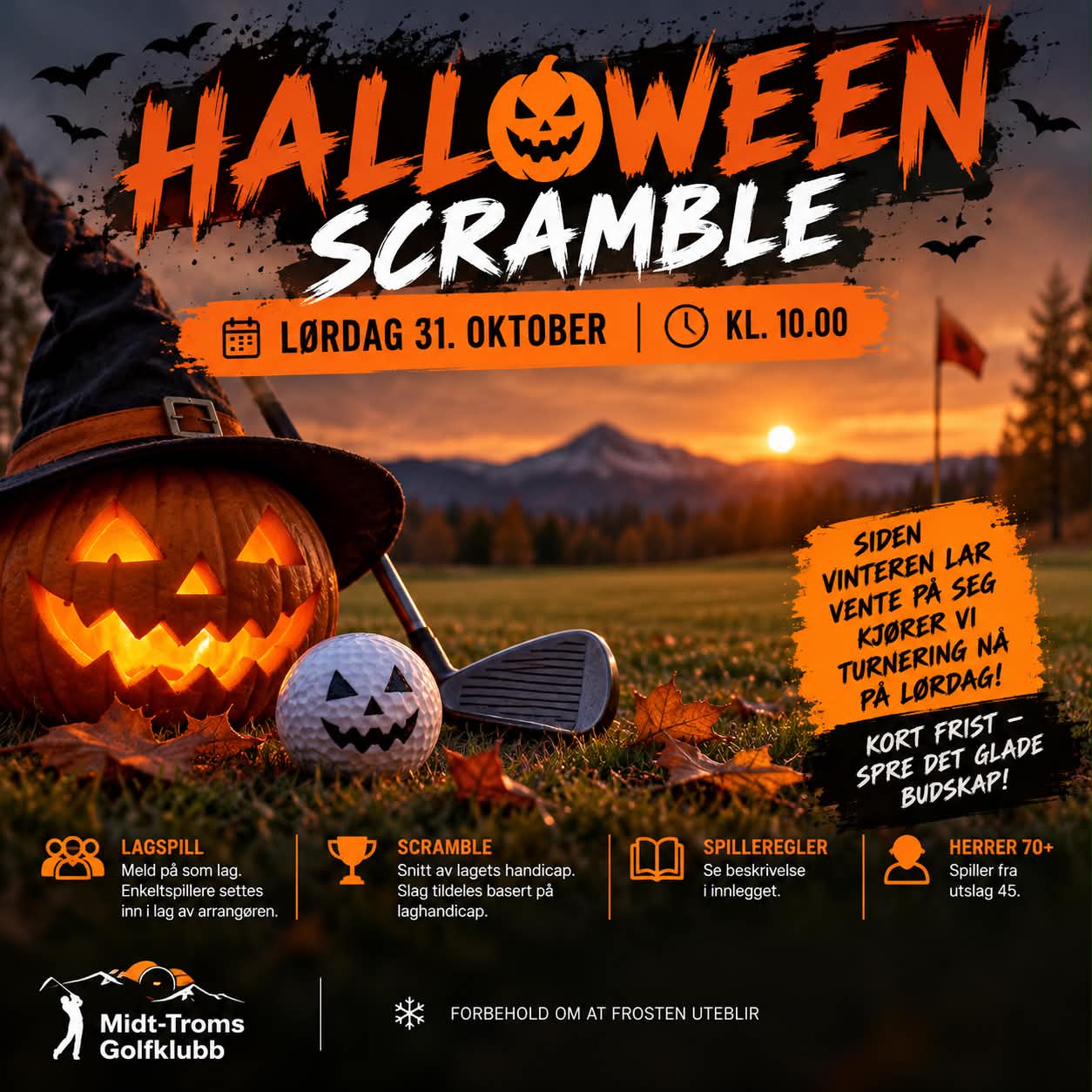 Image for Halloweenscramble lørdag 31. oktober kl 1000