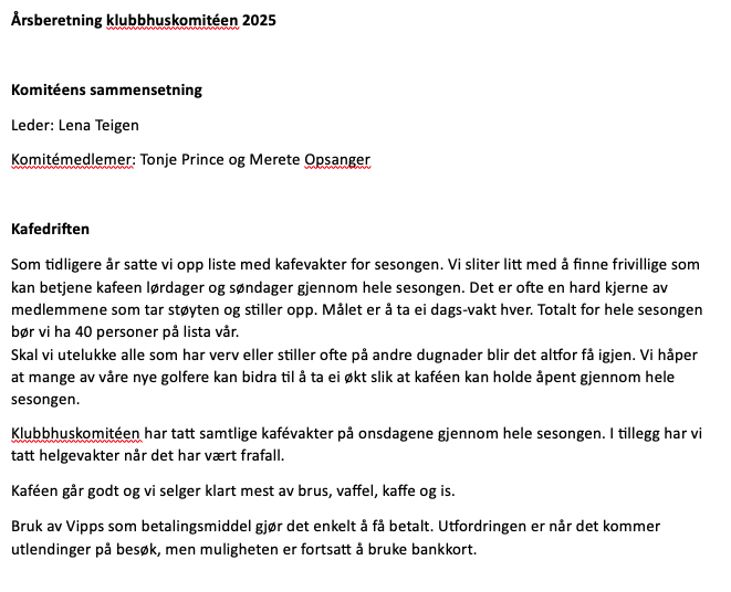 Saksdokumenter til årsmøte 25. mars 2026 kl 18:00 på Bardufosstun (oppdatering)