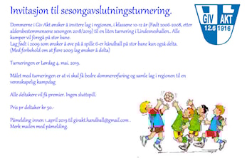 Invitasjon til håndballturnering