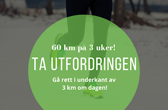 Ta utfordringen - Gå eller jogg 60 km på 3 uker!