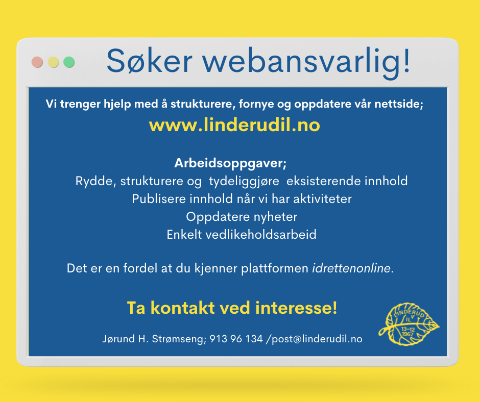 Vi søker webansvarlig!