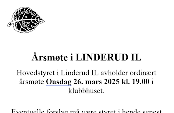 Årsmøte Linderud IL 2025