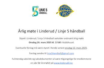 Årlig møte i Linderud/Linje 5 Håndball