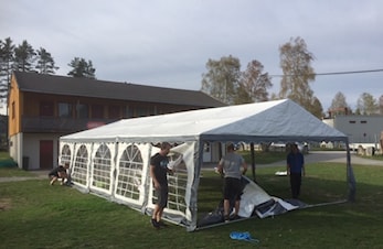 Vårcupteltet opp på rekordtid!