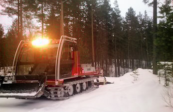 Evje lysløype er tråkka med maskin til Postkassen