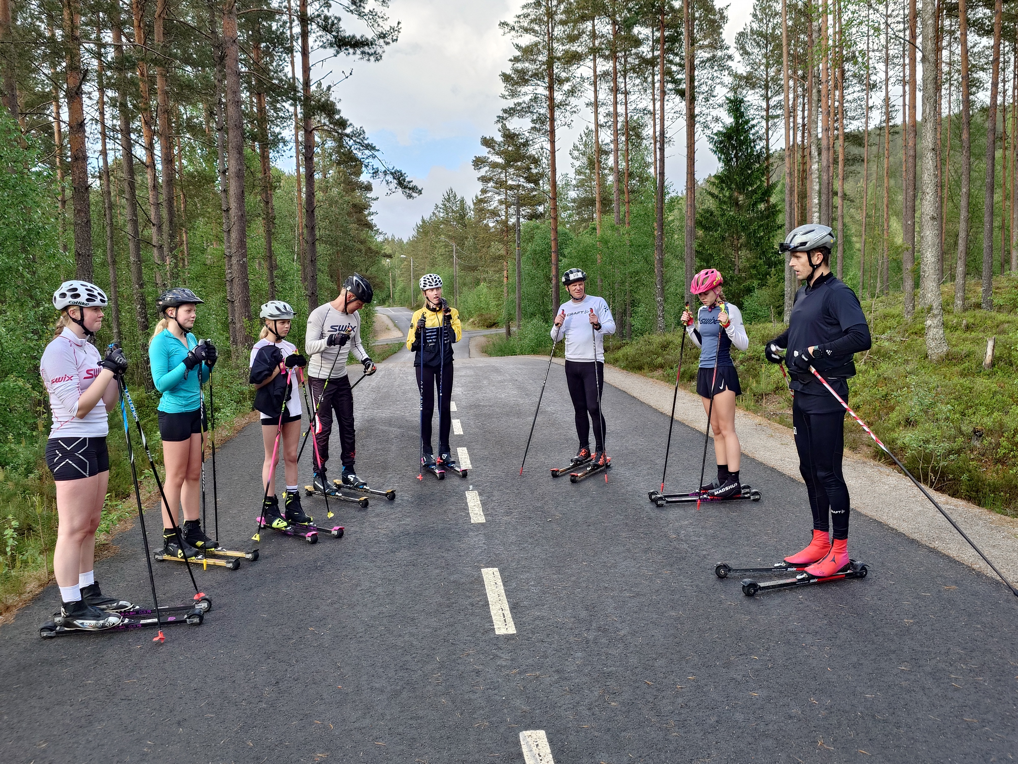 Oppstart av fellestreningen på rulleski - torsdag 20.august