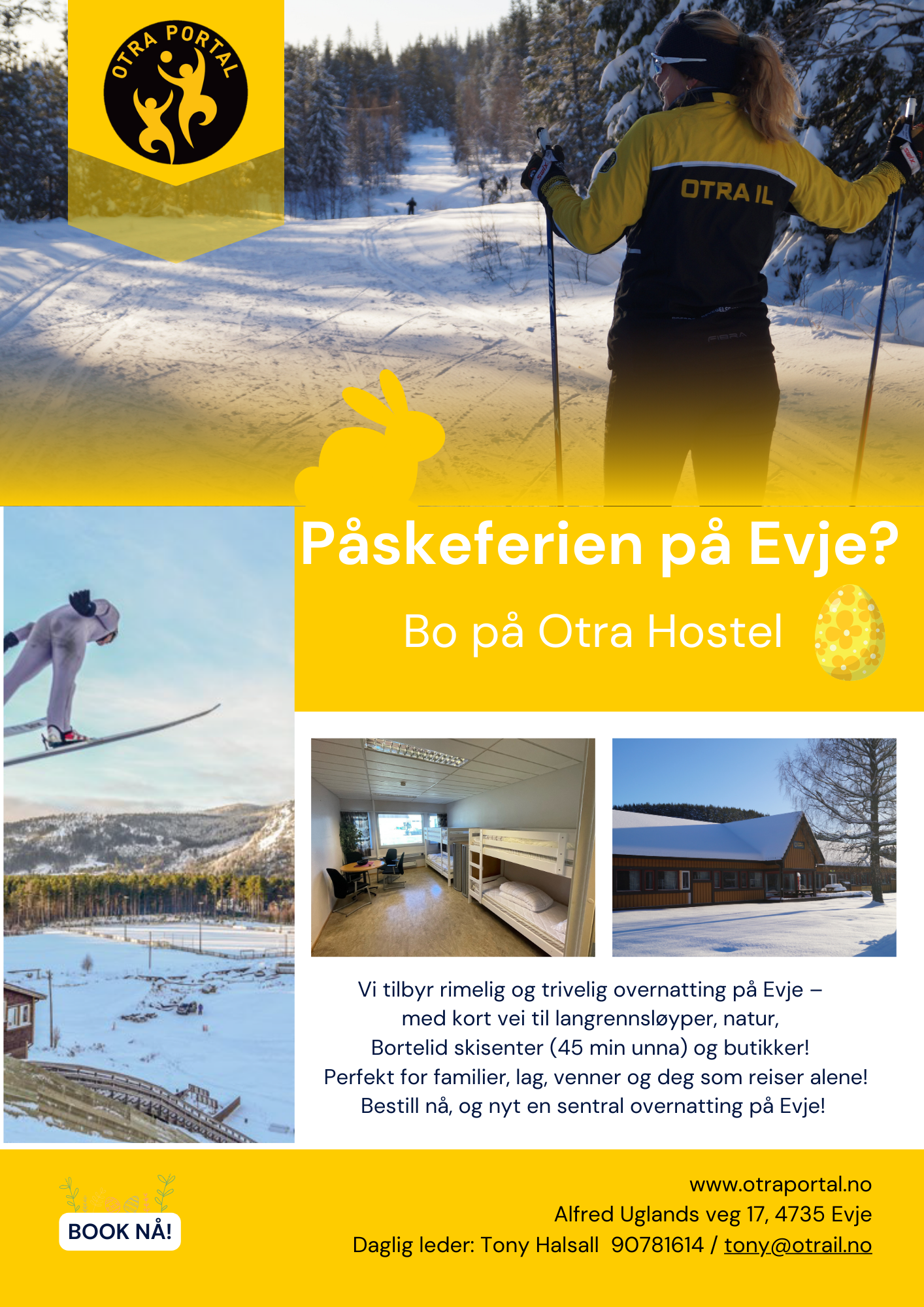 Påskeferie på Evje? Book overnatting hos oss!