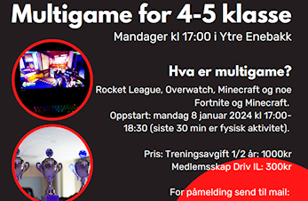 Multigame for 4-5 klasse fra 8.jan 2024