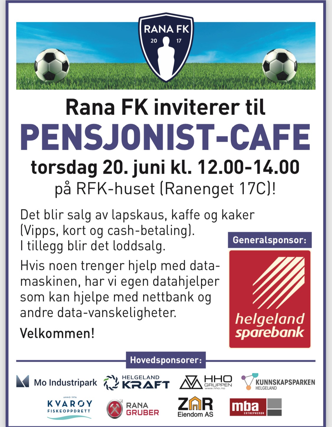 VELKOMMEN TIL PENSJONIST-CAFE