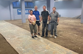 Og vips så var det ikke mer gulv...