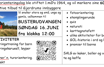 GJERDRUM O-LAG FEIRER 60 ÅR.