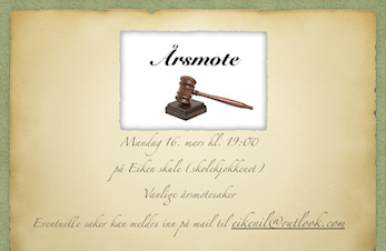 ÅRSMØTE EIKEN IL