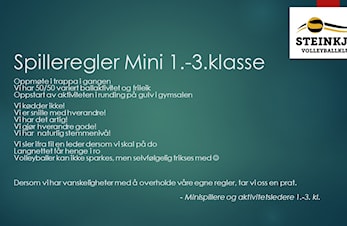 Spilleregler 1.-3.klasse på Egge