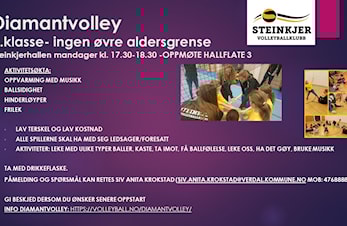 Hurra, det blir Diamantvolley fom uke 40