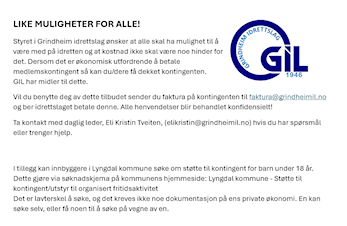 Like muligheter for alle