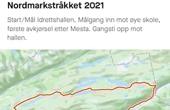 Nordmarkstråkket - stravaversjon