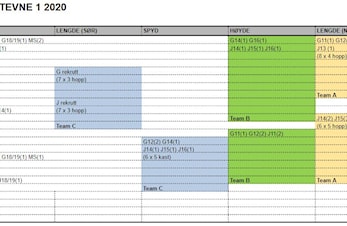 Seriestevne 1 - tidsskjema og smittevernsregler