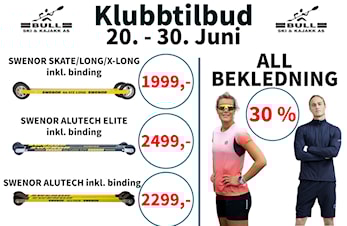 Klubbtilbud fra Bull Ski & Kajakk