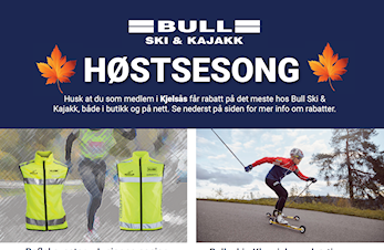 Informasjon om nettbutikk og rabatter hos Bull Ski & Kajakk