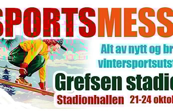 Sportsmesse 21-24 oktober i Stadionhallen på Grefsen stadion.