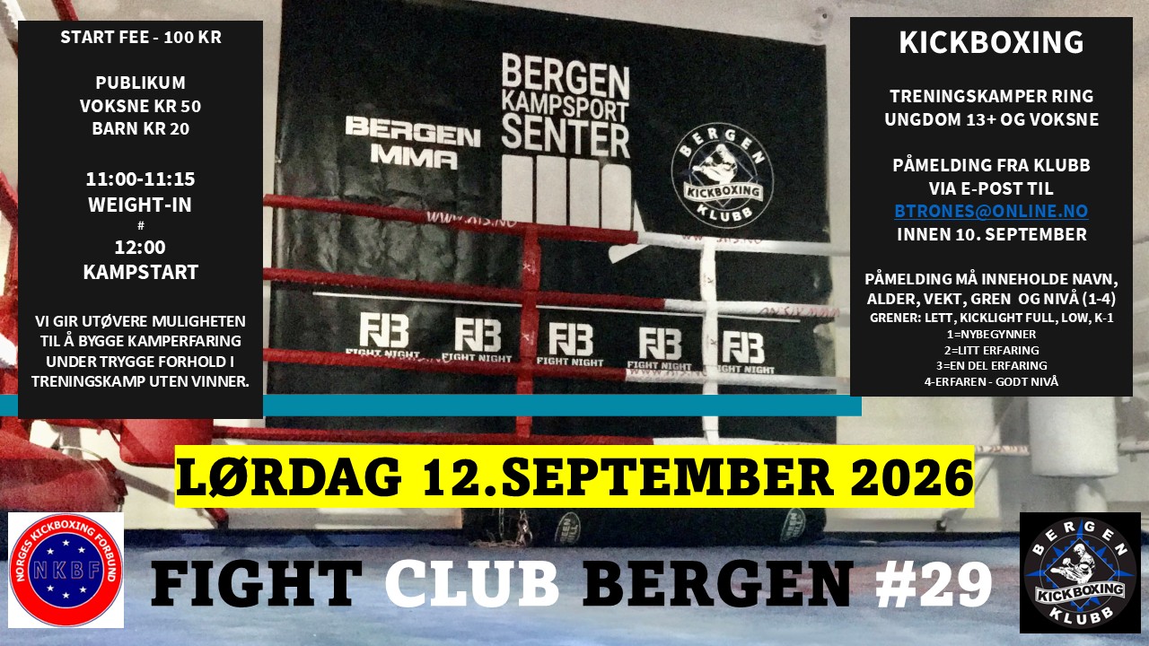 VI INVITERER TIL FIGHT CLUB BERGEN # 29