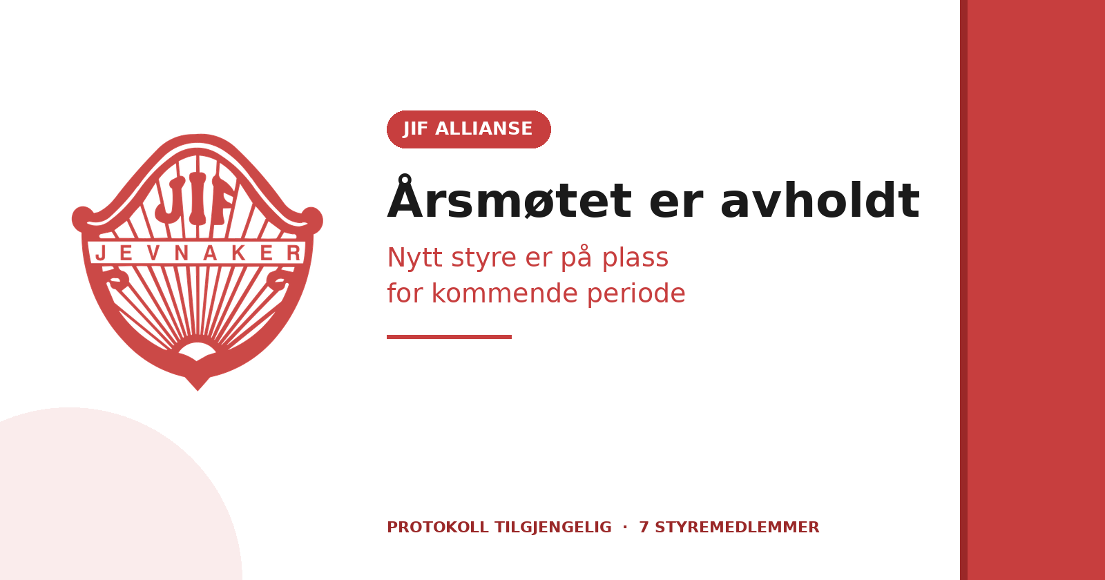 Image for Årsmøtet er avholdt – nytt styre på plass