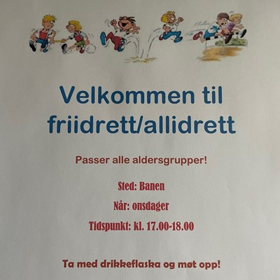 Velkommen tilfriidrett/allidrett
