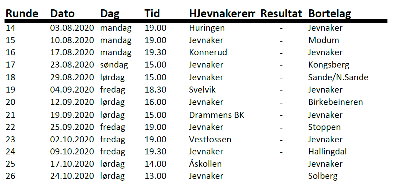 høstens terminliste alag