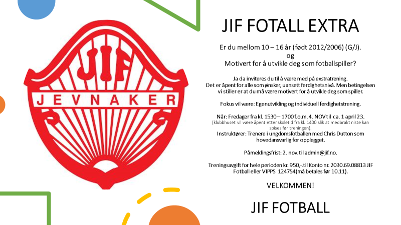 JIF EXTRA STARTER OPP IGJEN