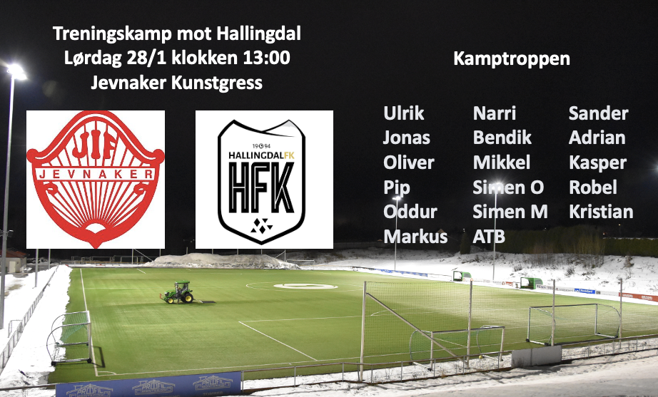 Kamptroppen til morgendagens kamp mot Hallingdal
