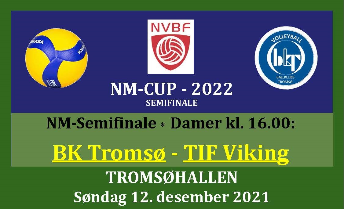 Program semifinale NM-cupen 12. desember 2021 i Tromsøhallen
