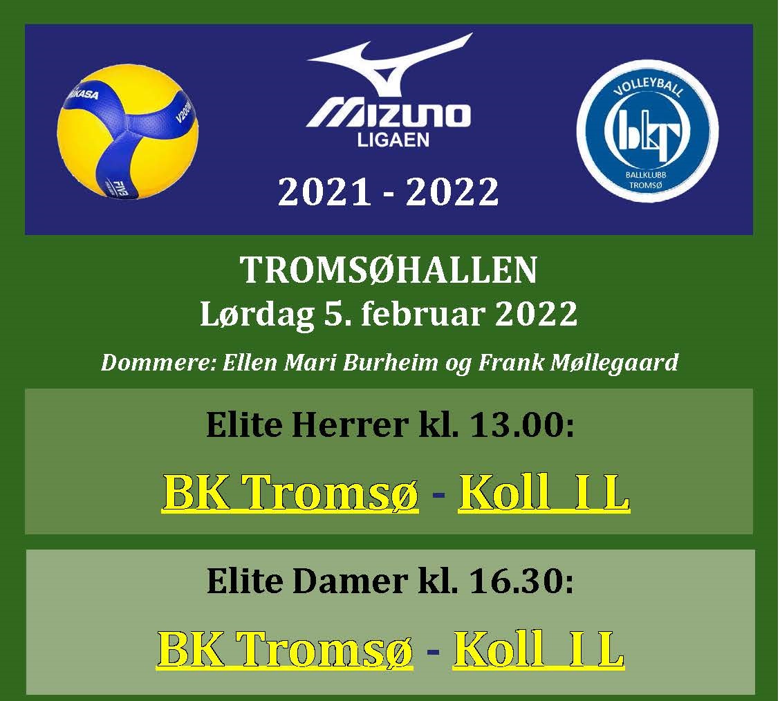 Program Mizunoligaen 5. februar 2022 i Tromsøhallen