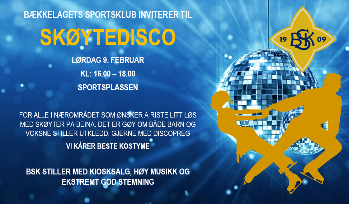 Bli med på skøytedisco 9. februar