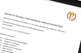 Saksliste til årsmøtet 15.06.21