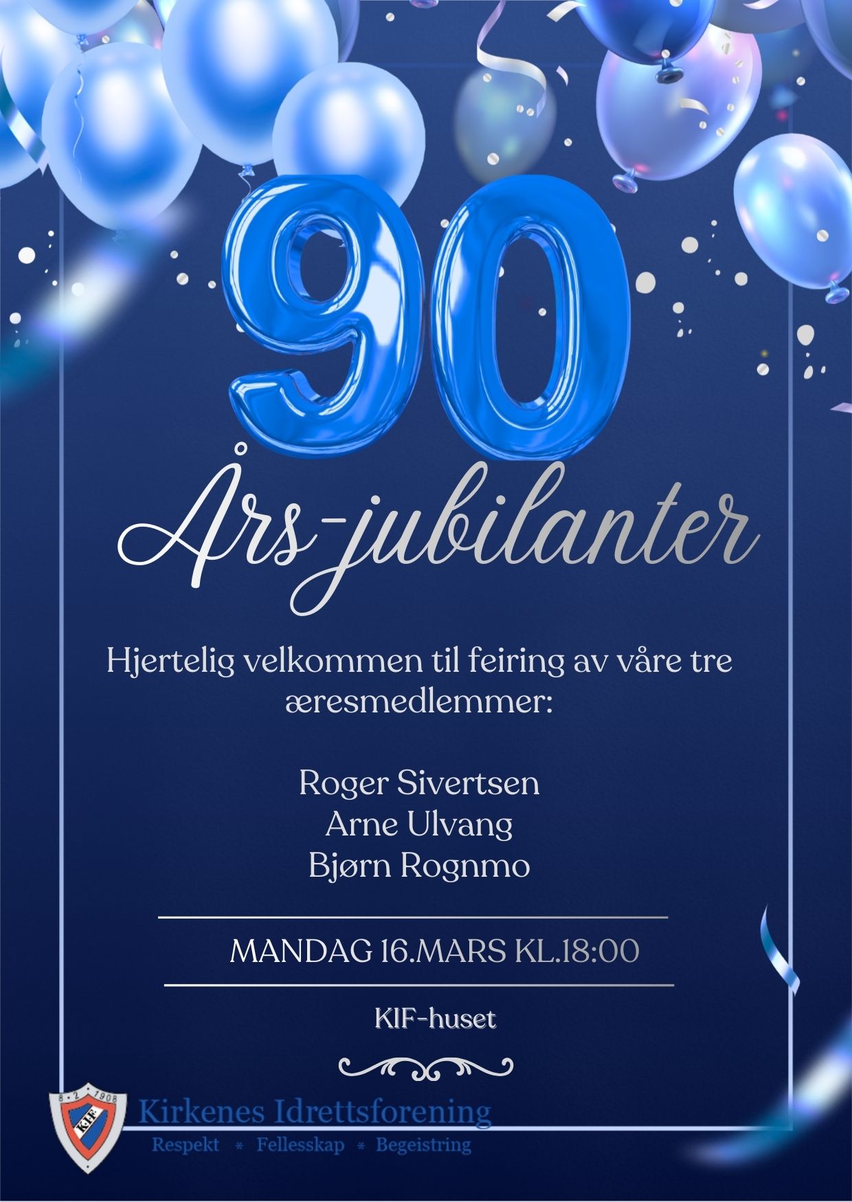 Image for 90-års jubileum for tre av våre æresmedlemmer