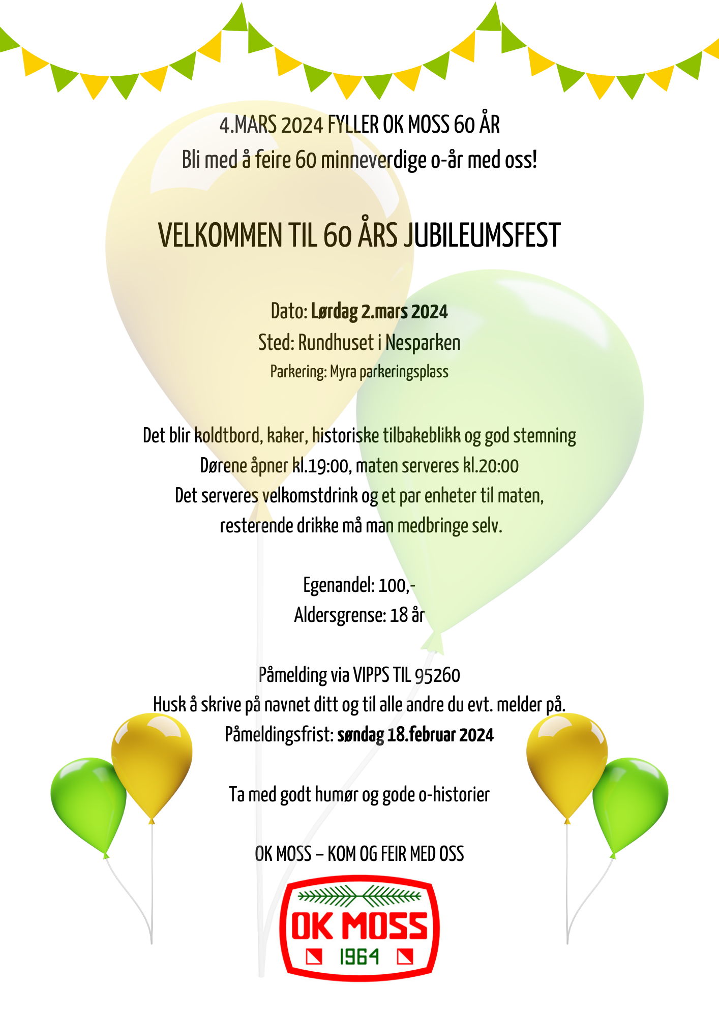 OK MOSS 60 ÅR - JUBILEUMSFEST 