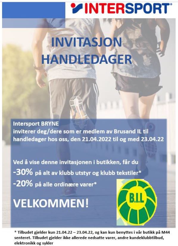 Intersport handledager 20% og 30% for medlemmer