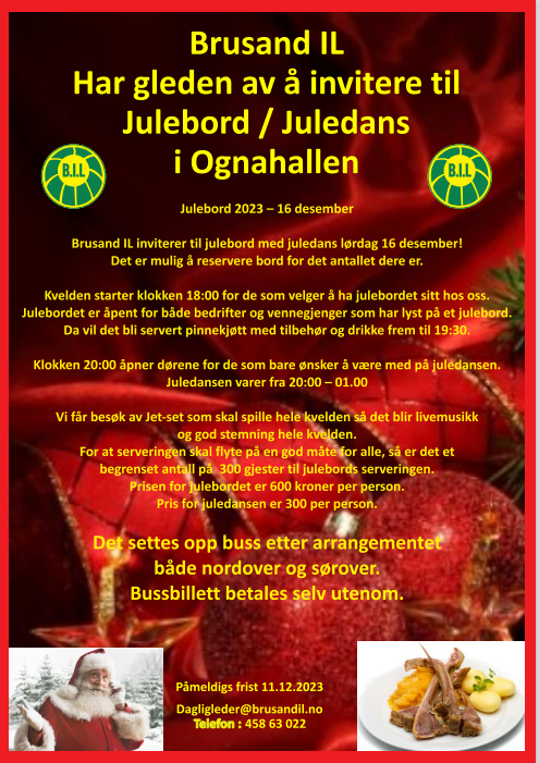 Julebord / Juledans på Ogna