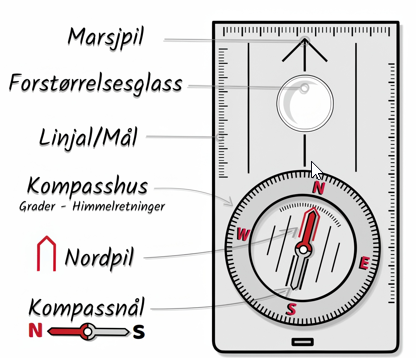 På 2 minutter får du en rask kompass-innføring