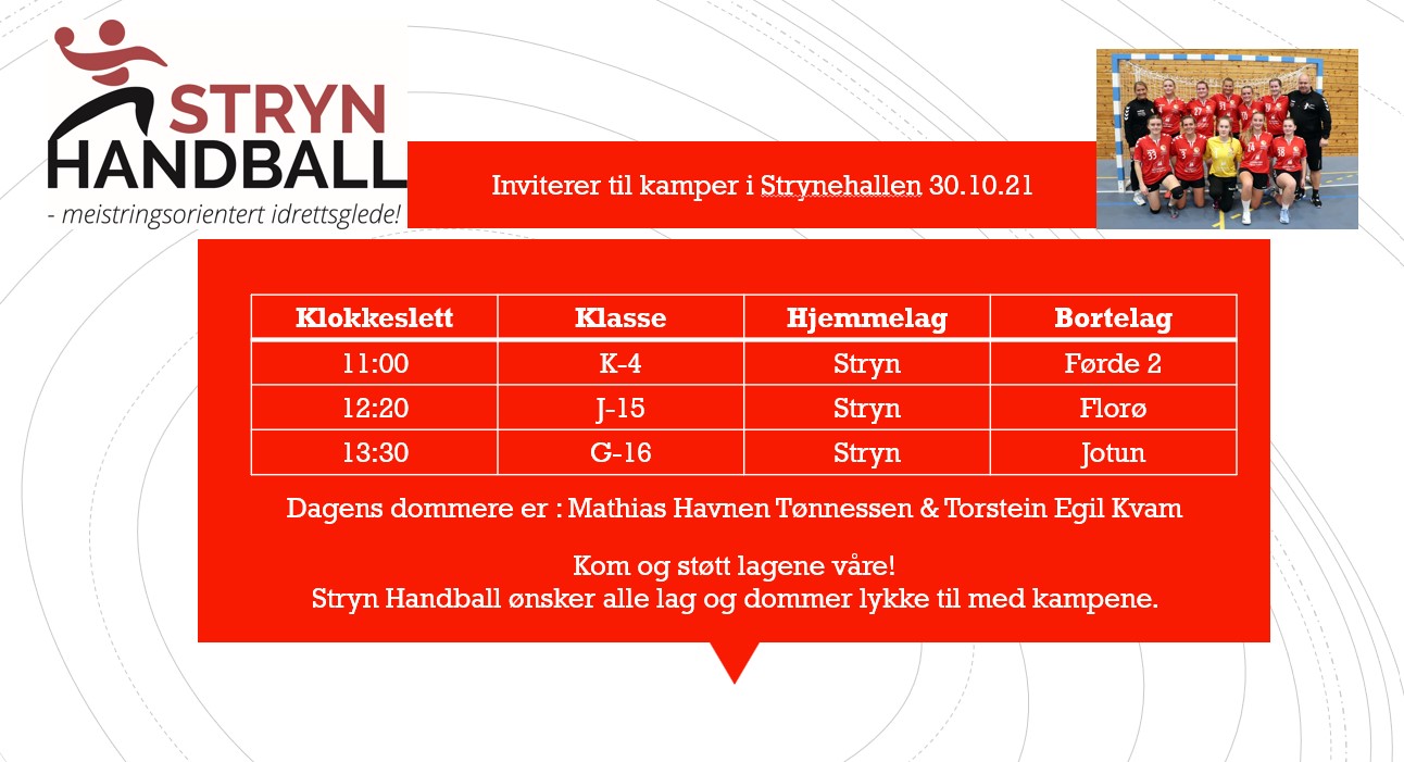 Kamper i Strynehallen 30.10.21